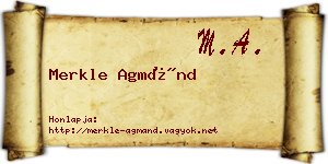Merkle Agmánd névjegykártya